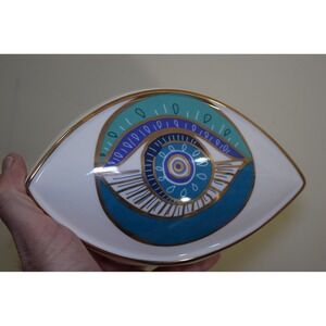 Karma and Luck Protected with Positivity - Evil Eye Ceramic Shelf Statue White